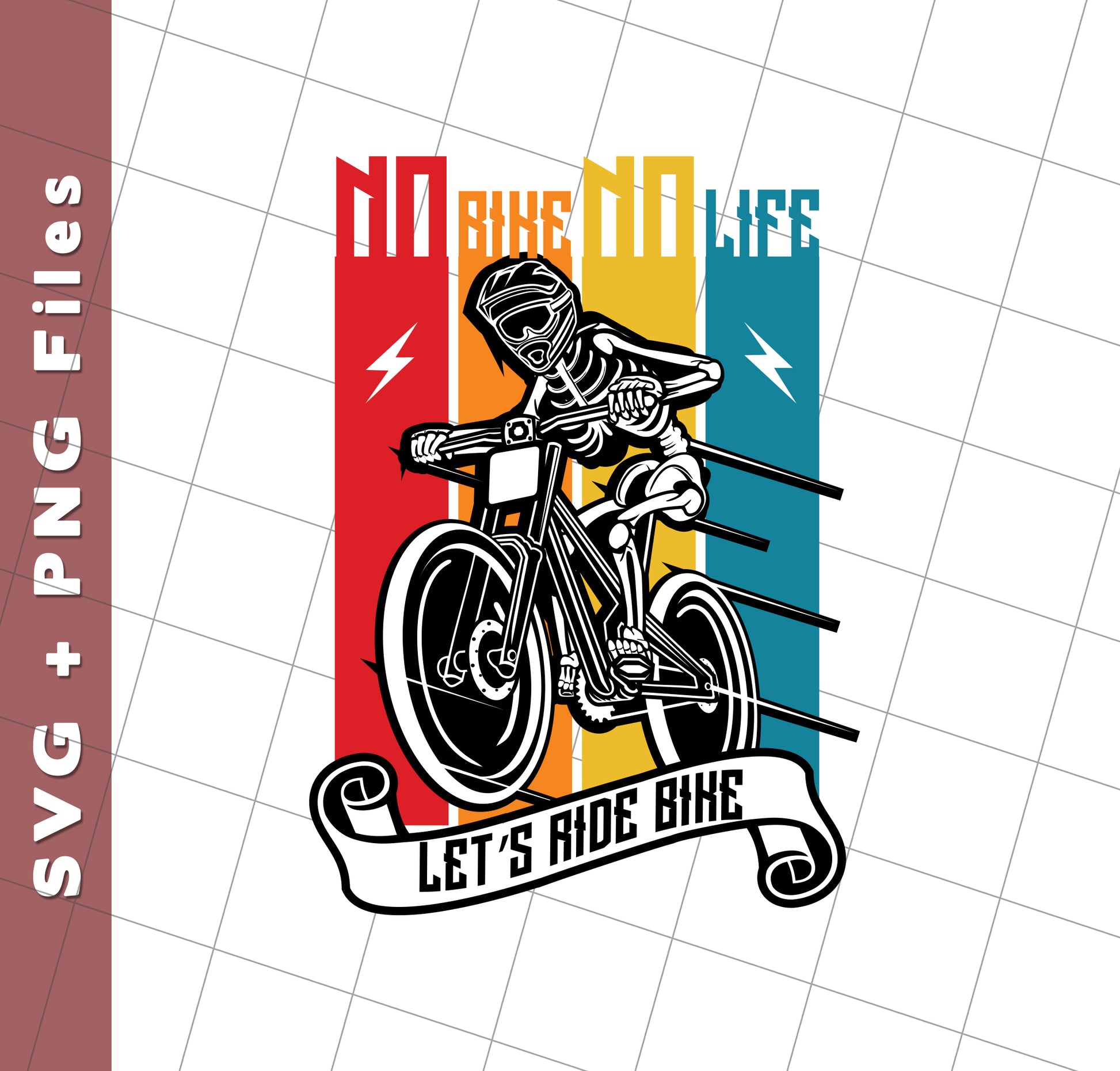 No Bike No Life, Let's Ride Bike, Retro Bike, Motorcycle Vintage, Svg Files, Png Sublimation