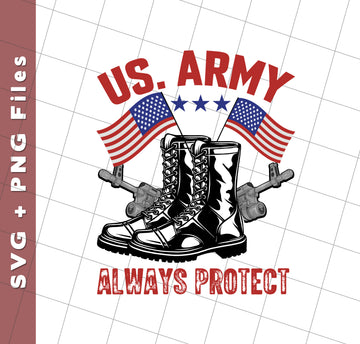 American Army Always Protect, American Cowboy, Svg Files, Png Sublimation