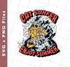 Cat Surfer Enjoy Summer, Surfing On The Beach, Summer Vacation, Svg Files, Png Sublimation