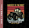 Harvest Is The Most Wondeful Time Of Year, Retro Farmer, Svg Files, Png Sublimation