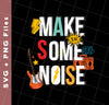 Make Some Noise, Love The Rock Music, Guitar, Cassette, Svg Files, Png Sublimation