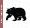 Bear Silhouette, Friendly Bear, Animal Silhouette, Svg Files, Png Sublimation