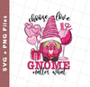 Choose Love, Gnome Matter What, Pink Gnome, Svg Files, Png Sublimation