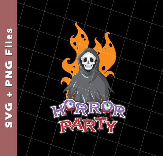 Horror Party, Horror Death, Halloweem Death, Svg Files, Png Sublimation