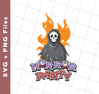 Horror Party, Horror Death, Halloweem Death, Svg Files, Png Sublimation