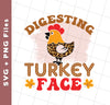 Digesting Turkey Face, Turkey's Day, Thanksgiving Chicken, Svg Files, Png Sublimation