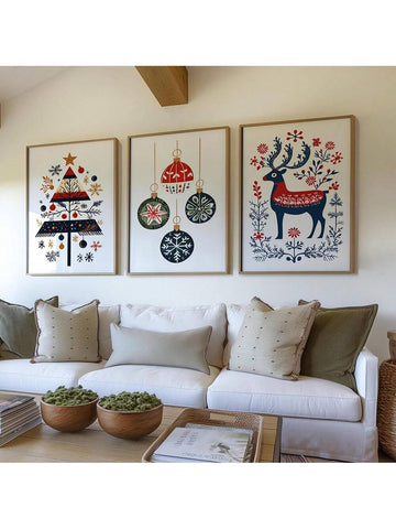 Bring the cozy charm of a Nordic holiday into your home with this Scandinavian Folk Christmas Wall Art. Featuring whimsical folk-inspired designs on high-quality canvas, it adds a festive and playful touch to any room. Perfect for spreading holiday cheer with a stylish, Scandinavian twist!