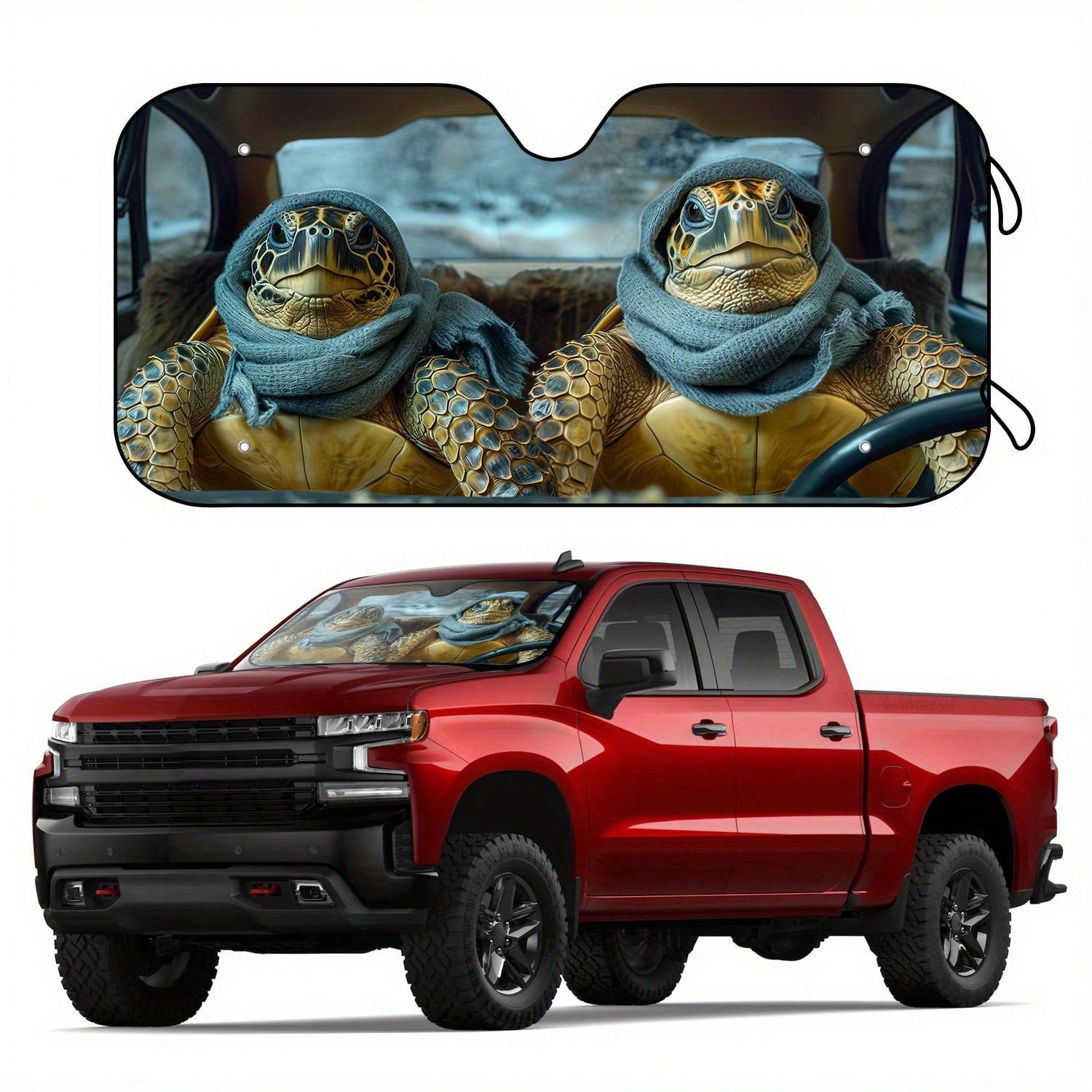 Protect your car from the harsh sun with our Sea Turtle Windshield Sun Shade! With UV blocking technology and easy suction cups, keep your car cooler on every ride. You'll also make a splash with this quirky, playful addition to your car.