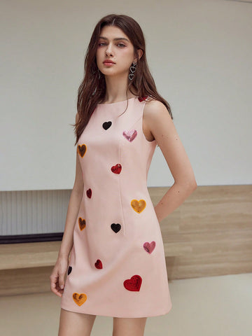 Turn heads and sparkle all night in the Sequin Heart Zipper Dress. This playful yet elegant evening wear features shimmering sequins and a charming heart-shaped zipper detail, perfect for adding a touch of fun to your dazzling look. Ideal for parties or special occasions, it combines style and sparkle effortlessly.