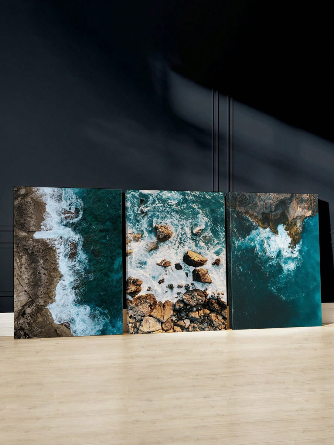 Dive into tranquility with this Serene Seascape Wall Art Set! Featuring three dark green sea print posters, this trio brings a splash of calm and style to your space. Perfect for turning any room into a peaceful escape, these prints add a playful yet sophisticated touch to your home décor. Let the waves of color inspire your day and brighten your walls with a touch of ocean magic!