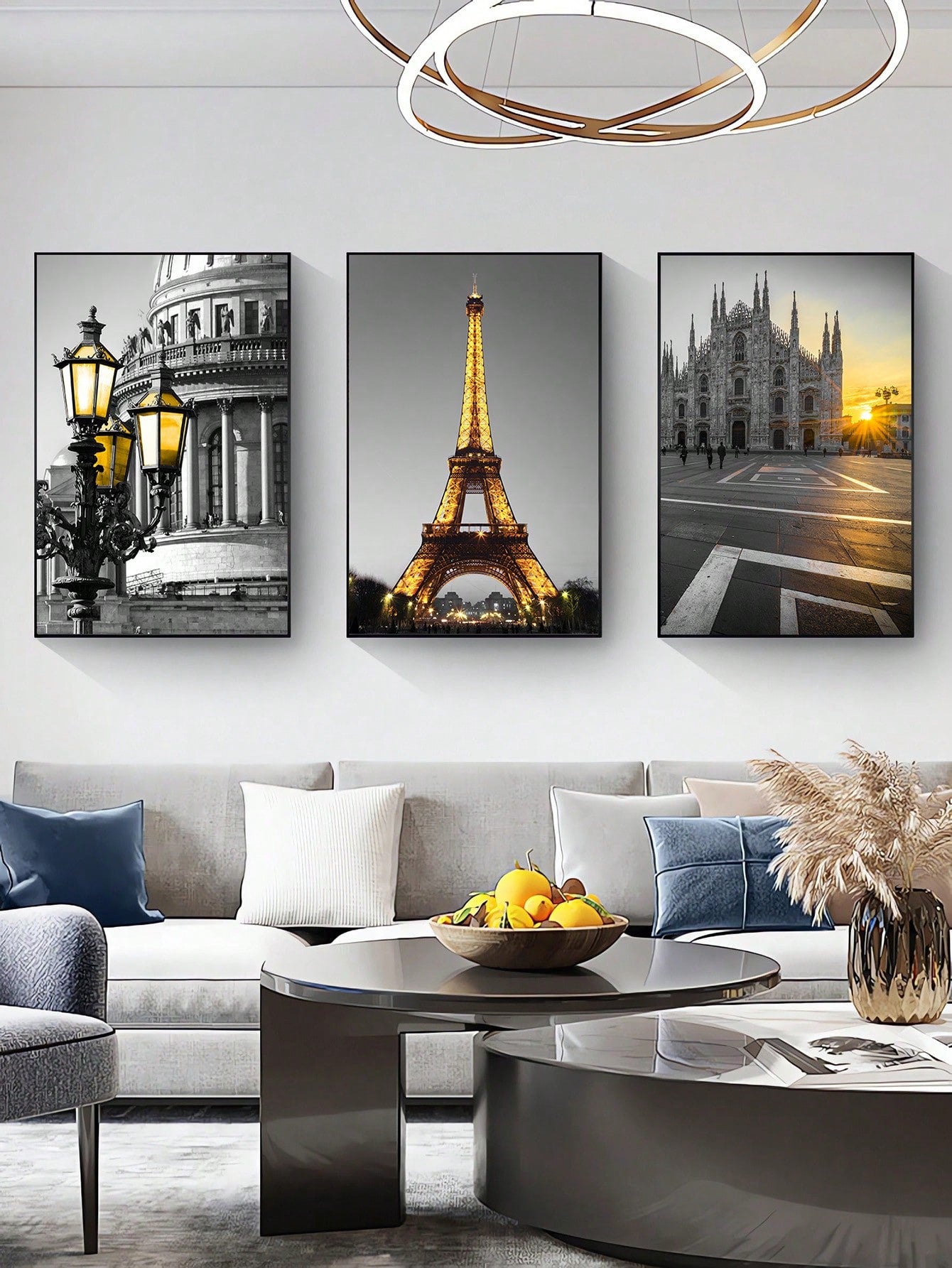 Transform your walls into a gallery of iconic landmarks with this stunning set of three modern architecture prints. Featuring the timeless Eiffel Tower alongside other architectural masterpieces, these canvas pieces bring sophistication and wanderlust to any room. Perfect for travel enthusiasts, design lovers, or anyone craving a global vibe at home. Each print showcases clean lines and contemporary styling that complements modern, minimalist, and eclectic décor alike. Easy to display and endlessly inspirin