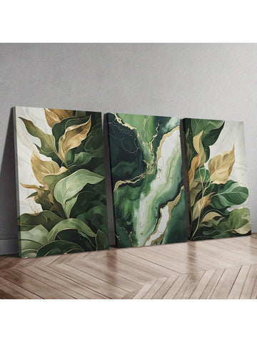 Bring a splash of nature’s charm indoors with this playful set of 3 unframed green abstract paintings. Each piece captures the essence of lush greenery in a fresh, artistic way, perfect for brightening up any room. Easy to mix and match, these vibrant artworks add a lively, creative touch to your home decor without the fuss of frames. Let your walls celebrate the beauty of nature with a fun, modern twist!