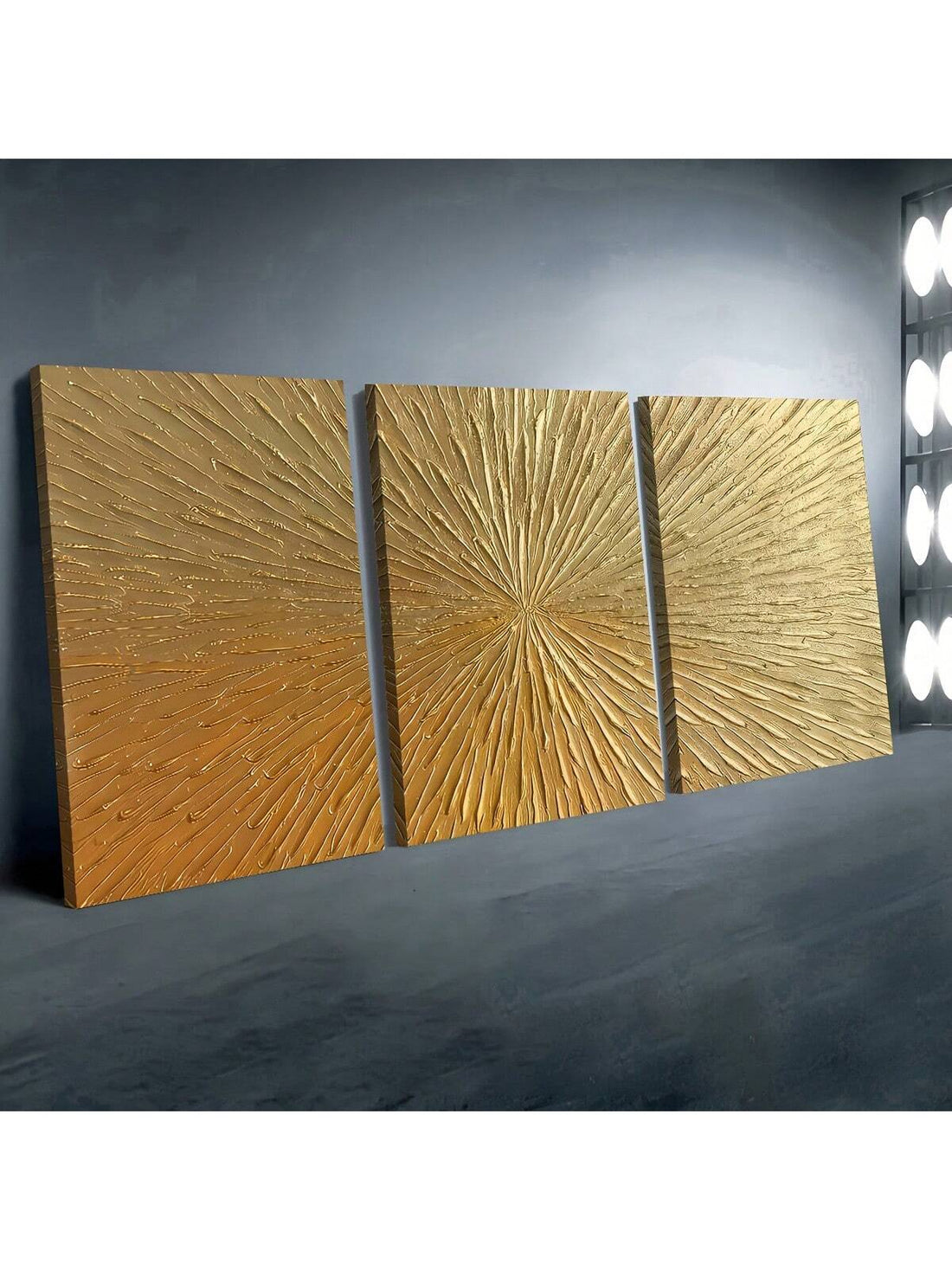 Brighten up your space with this playful set of 3 unframed modern golden abstract art prints. Each poster blends sleek luxury with trendy vibes, adding a splash of chic shine to your walls. Perfect for mixing and matching, these canvas-inspired prints bring a touch of artful elegance that’s ready to elevate any room’s mood instantly.