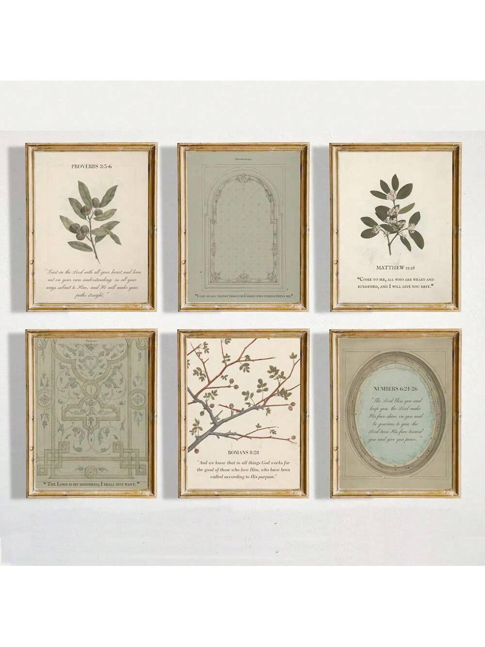 Bring a touch of timeless inspiration to your home with this playful set of 6 vintage-style Bible verse prints. Each piece blends rustic charm with modern design, creating a warm, uplifting vibe perfect for any living space. Whether you're adding character to your mantel or brightening up a cozy nook, these art prints celebrate faith with a fresh, inviting twist.