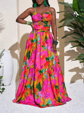 Turn up the heat this summer with our Sexy Tropical Print Backless Maxi Dress! Featuring a bold tropical print and a flattering tiered hem, this dress is perfect for your summer vacations. The backless design adds a touch of sexiness, making it the ultimate statement piece. Get ready to turn heads and make memories in this must-have dress.