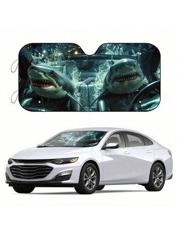 Protect your vehicle from harmful UV rays with our Shark Design Car Sunshade! With easy-to-use suction cups, this fun and playful sunshade not only keeps your car cool, but also adds a touch of personality. A must-have for any car owner looking to make a splash.