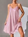 Get ready to dazzle in this Shimmer and Shine: Solid Color Sequin Patchwork Camisole Dress! With its sparkling sequin patchwork design, this dress is sure to turn heads and make you shine. The camisole style adds a touch of femininity, making it perfect for any special occasion. Embrace your inner fashionista and stand out in this stunning dress!