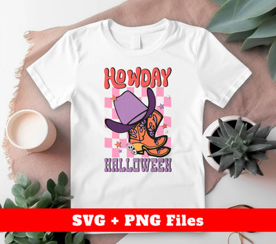 Howday Halloween, Groovy Halloween, Cowboy In Halloween, Digital Files, Png Sublimation