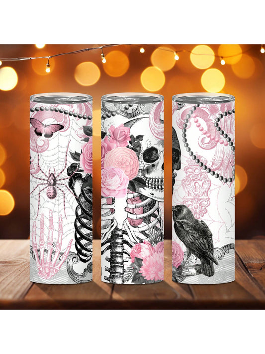 Stay hydrated in style with our Skull Flower Pink Insulated Water Bottle! This bottle is perfect for Halloween, gym workouts, and outdoor sports. The insulated design keeps your drinks at the perfect temperature, while the unique skull flower design adds a touch of spooky charm. Stay hydrated and on-trend with this must-have water bottle.