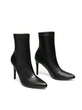 Step out with confidence in these sleek and sexy ankle booties designed to turn heads. Featuring a sharp pointed toe and a stiletto mid heel, they add a flirty lift to any outfit. Perfect for nights out or elevating your everyday look, these booties combine style and sass for a bold statement.