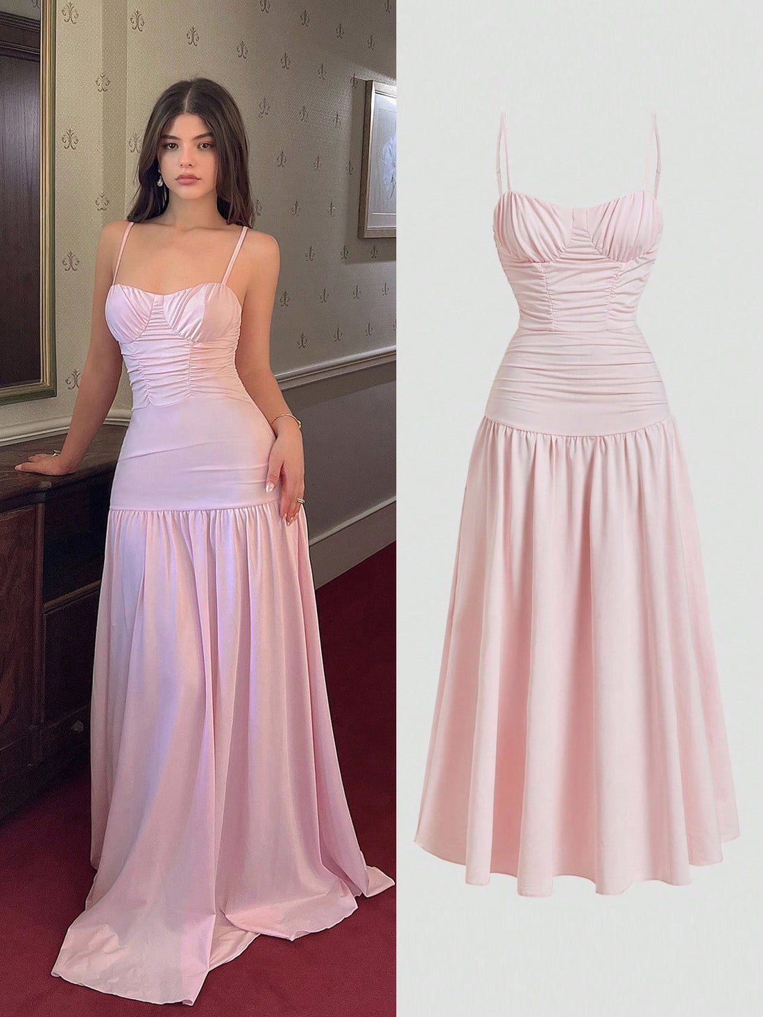 Turn heads with this playful Sleeveless A-Line Dress featuring a flattering ruched waist that adds a touch of romance to your look. Its flowing silhouette moves with you, perfect for twirling through sunny days or dancing into the night. Effortlessly elegant and fun, this dress is your go-to for making every moment feel special.