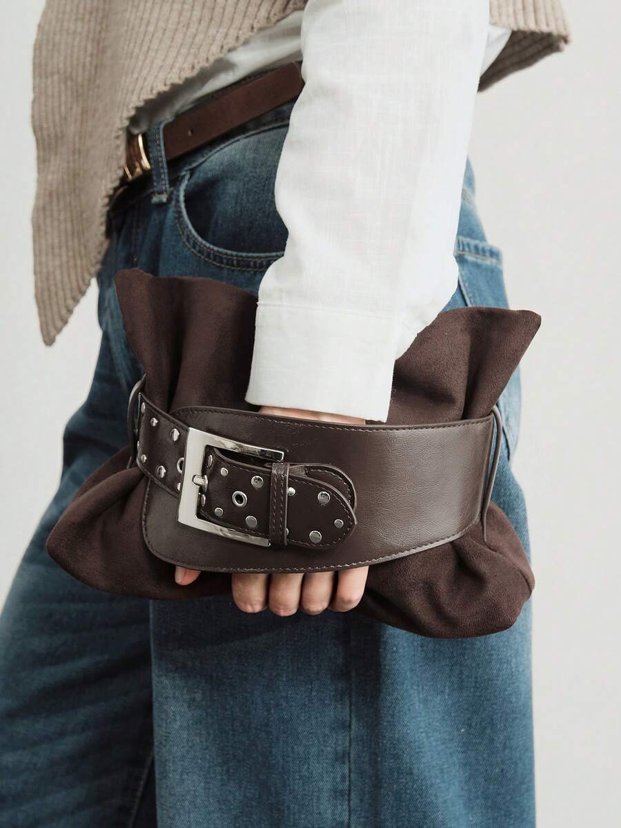 Complete your look with effortless sophistication using this soft clutch bag for women. Designed with a smooth, structured silhouette and a stylish belt buckle trim, this elegant handbag blends modern minimalism with timeless appeal, making it the perfect accessory for both everyday wear and special occasions.