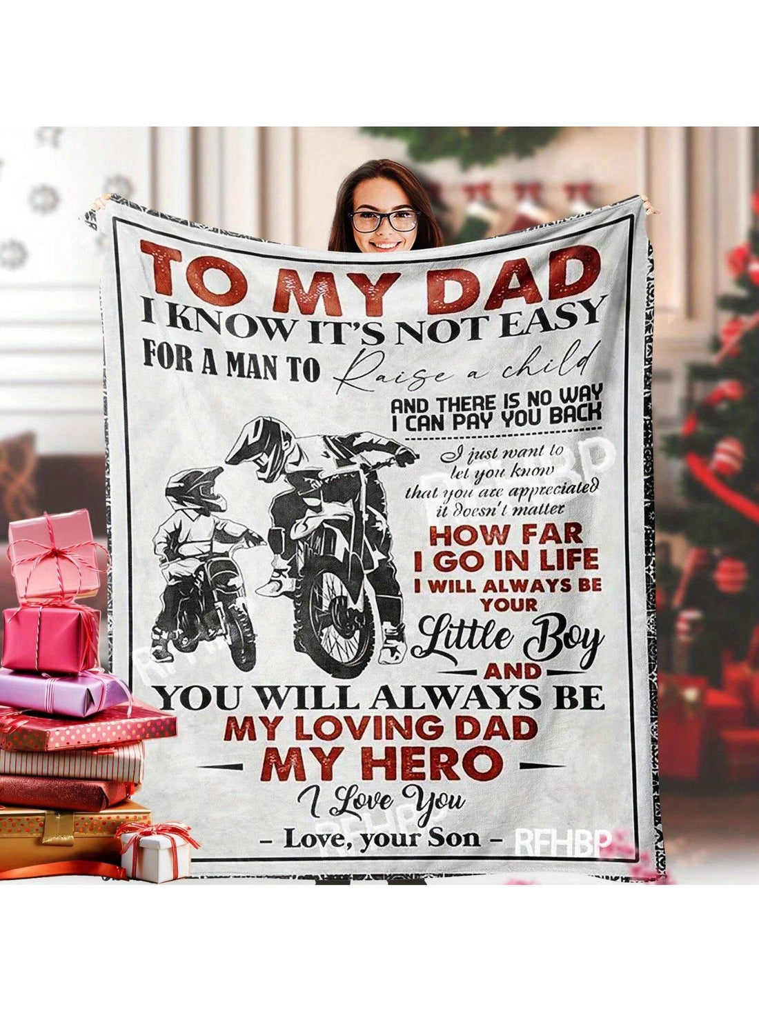 Wrap Dad in cozy comfort with this soft flannel blanket featuring a charming floral design. Ideal for Father's Day, Christmas, or birthdays, it’s the perfect way to show your love while keeping him warm and snug. Whether he’s relaxing on the couch or enjoying a chilly evening outdoors, this playful blanket adds a touch of warmth and style to his day.