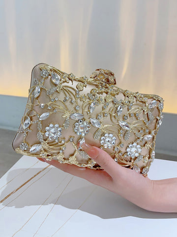Add a touch of glamour to your evening attire with the Sparkle & Shine Rhinestone Evening Clutch Bag. Featuring elegant rhinestone details, this bag is perfect for special occasions. The sparkly design will make you stand out while keeping your essentials close by. Elevate your style with this stunning accessory.