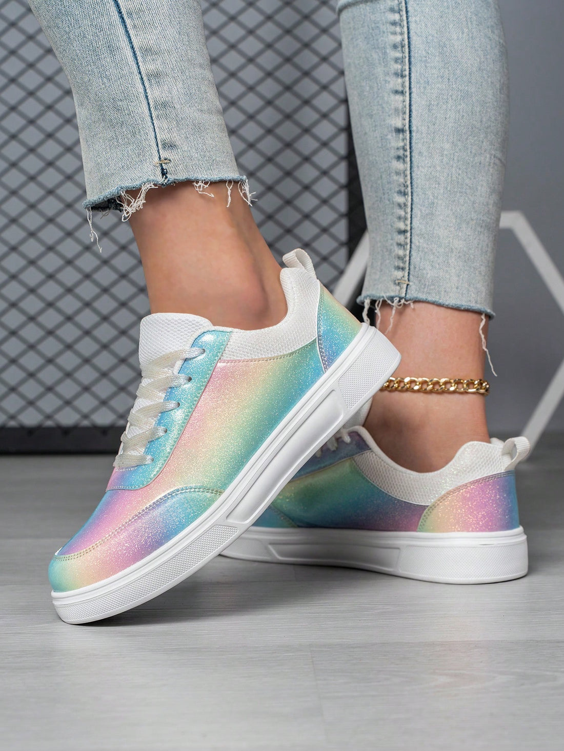 Upgrade your shoe game with our Sparkle and Shine Sequin Sports Sneakers. Featuring a stunning sequin design, these shoes are perfect for any party or special occasion. Not only will you make a statement, but our sneakers are also comfortable and durable for all-day wear.