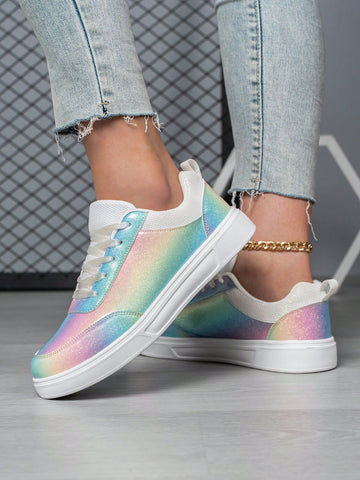 Upgrade your shoe game with our Sparkle and Shine Sequin Sports Sneakers. Featuring a stunning sequin design, these shoes are perfect for any party or special occasion. Not only will you make a statement, but our sneakers are also comfortable and durable for all-day wear.