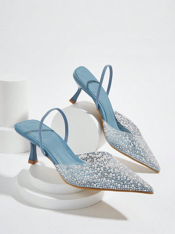 Elevate your style with our Sparkling Blue High Heel Sandals. Perfect for weddings, parties, and any special occasion, these sandals feature a stunning sparkling design that will add a touch of glamour to any outfit. With a comfortable high heel, these sandals are the perfect mix of style and functionality.