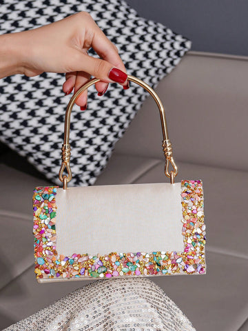 Get ready to dazzle the night away with our Sparkling Elegance crystal rhinestone evening clutch bag! This glamorous accessory will elevate your style and add a touch of sparkle to any outfit. With its luxurious design and stunning rhinestones, this clutch is perfect for any special occasion. Make a statement and shine bright with our Sparkling Elegance clutch bag!