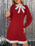 Add some sparkle to your party moments with our Sparkling Elegance Mini Dress! The sequin patchwork adds a touch of elegance, while the lace-up detail adds a playful twist. The perfect dress for those who don't take themselves too seriously (wink wink).