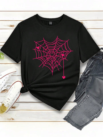 Show some love (and a little bit of quirkiness) with our Spider Love Pink Heart Print casual t-shirt for Valentine's Day. With a fun spin on traditional Valentine's Day prints, this t-shirt is perfect for those who don't take themselves too seriously. Spread some love and humor with this playful t-shirt!