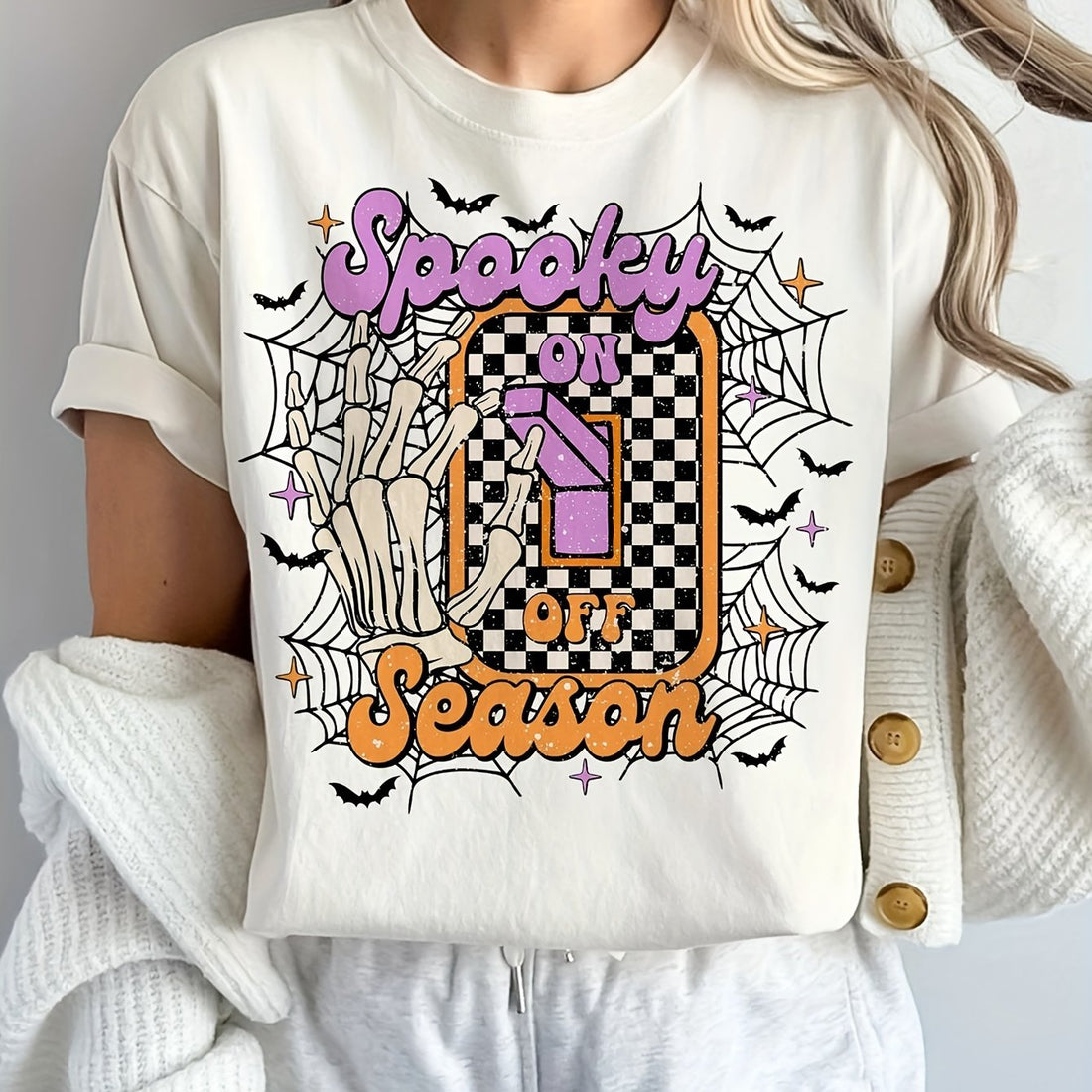 Introducing the Spider Web Chic: Women's Casual Short Sleeve T-Shirt, perfect for any stylish yet comfortable look. This t-shirt features a trendy spider web design and short sleeves, providing a sleek and fashionable touch to your wardrobe. Made with high-quality materials, it offers both style and comfort, making it a must-have addition to your collection.