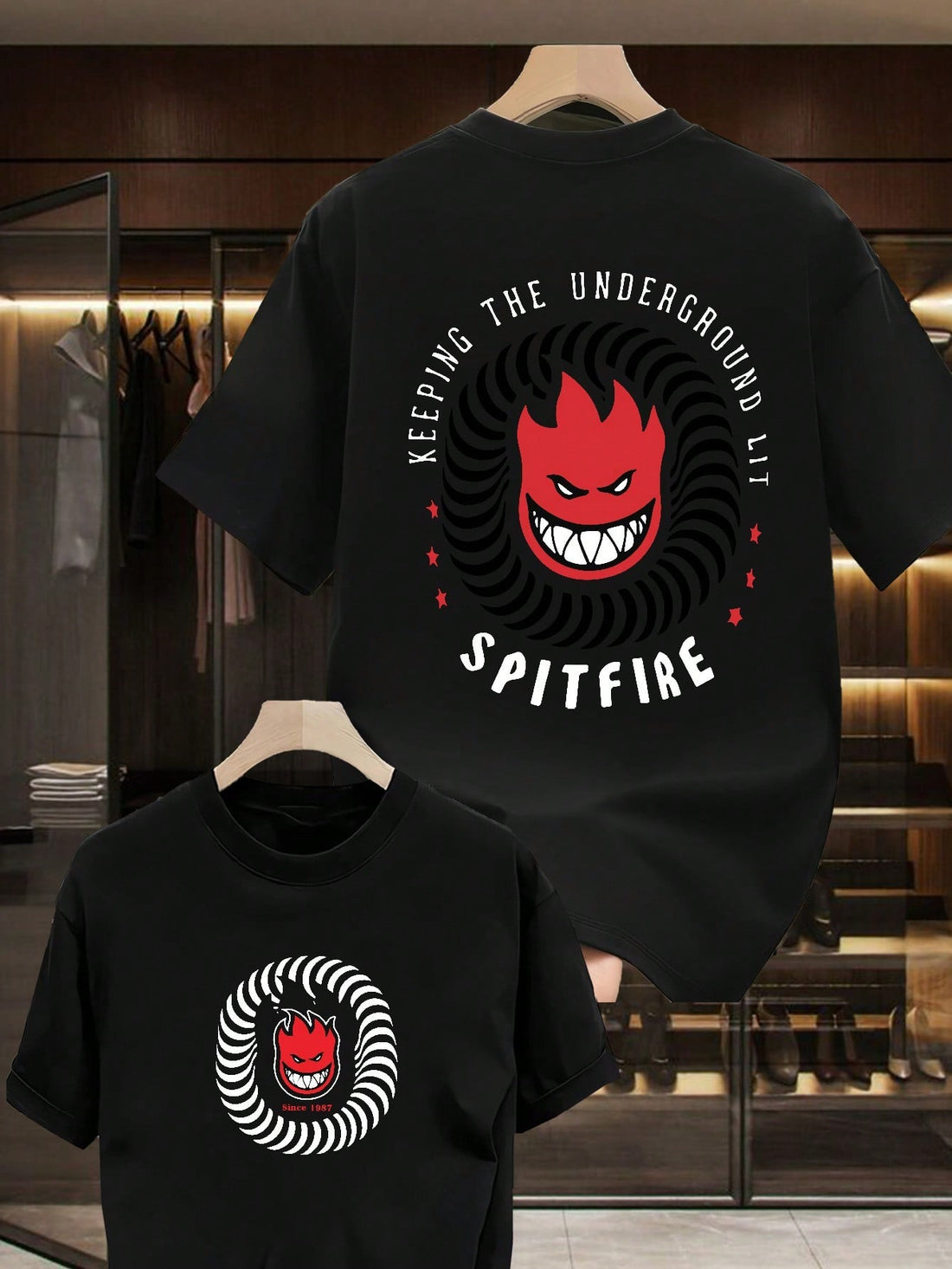 Bring the heat with the Spitfire Flame Graphic T-Shirt! Crafted from 100% soft cotton, this unisex tee keeps you comfortable while turning heads. Its bold flame design adds a playful edge to your casual look, making it the perfect gift for those who love to stand out with style and a spark of fun.