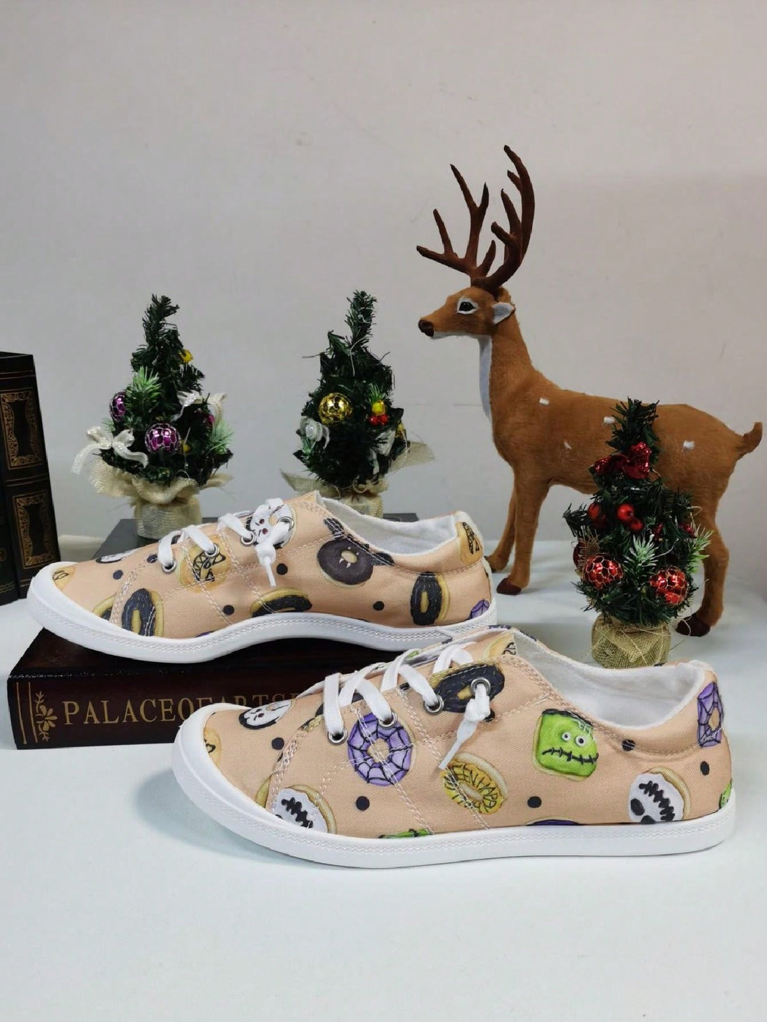 Experience spooky comfort this Halloween with our Spooktacular Comfort Sneakers for women. Featuring a festive holiday print, these sneakers are perfect for adding a touch of Halloween to any outfit. You'll love the comfort and style of these sneakers, making them a must-have for the holiday season. Order now and step into the Halloween spirit!