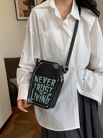 Introducing the Spooky Chic: Alien Spider Web Shoulder Bag, perfect for all your Halloween shopping and going out needs. Made with high quality materials, this bag features a unique alien spider web design that is sure to turn heads. Get yours today and complete your spooky chic look!