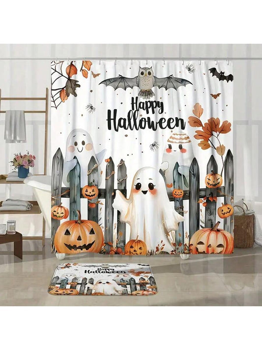 Transform your bathroom into a stylish and spooky space with the Spooky Chic Halloween Shower Curtain Set. Featuring a unique design of ghosts, pumpkins, and African American butterfly quote, this curtain will add a festive touch to your home. Made of high-quality materials for durability and easy maintenance.