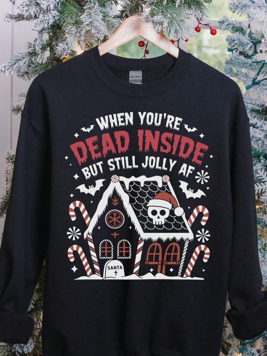 Embrace the holiday season with a dark twist in this Spooky Matching Ugly Christmas Sweater. Designed for both men and women, this goth-inspired sweatshirt combines festive cheer with edgy style. Crafted to provide comfort and warmth, it features bold spooky motifs that stand out during holiday gatherings. Perfect for those who want to celebrate Christmas with a unique and alternative vibe, this sweater balances seasonal tradition with a modern gothic edge.