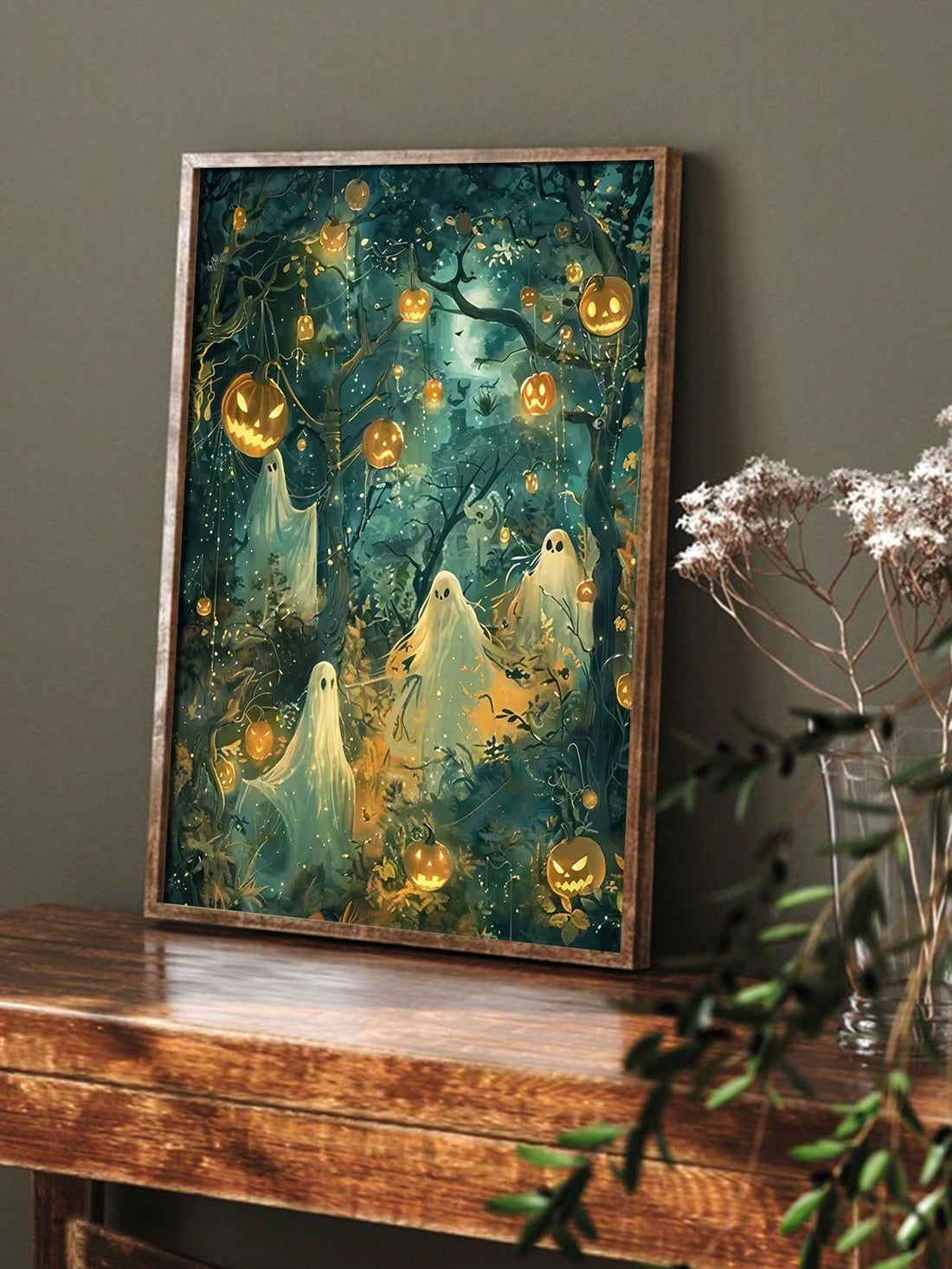 Enhance the eerie ambiance of your home this Halloween with our Spooky Pumpkin Canvas Poster. Its haunting design makes it the perfect wall decor for a chic and stylishly spooky atmosphere. Made with high-quality canvas, it's durable and adds a touch of frightful elegance to any room.