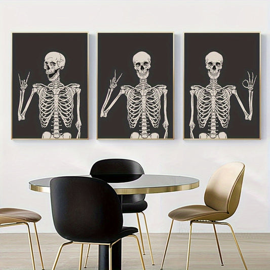 Add a touch of humor to your bathroom with our Silly Skull Bathroom Decor. This funny canvas wall art features a skull reading a newspaper while sitting on a toilet. Made from high-quality materials, it's a unique and entertaining addition to any bathroom. 