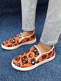 Step up your Halloween costume game with these Spooky Style Canvas Slip-On Flats! Designed with comfort and safety in mind, these flats have a non-slip sole for worry-free wear. The chic Halloween design adds a touch of spooky fun to any outfit. Perfect for a night of trick-or-treating or a Halloween party!