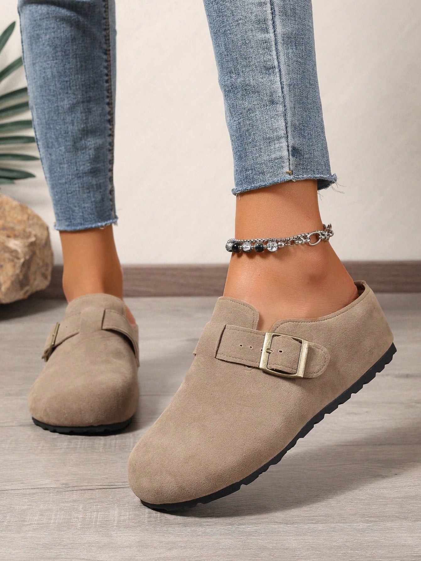 Step into effortless style with Spring Chic's Thick Sole Slip-On Mules. These trendy mules feature a thick sole to give you both comfort and style in one easy step (literally)! Perfect for any spring look, they'll be your go-to for a chic and easy look.