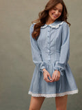 Step into spring with this playful Cowgirl Gingham Mini Dress, featuring a charming ruffle lace collar and whimsical puff sleeves. Its classic gingham pattern adds a fresh, vintage vibe, while the mini length keeps it flirty and fun. Perfect for sunny days and casual outings, this dress brings a touch of country charm to your wardrobe with a modern twist.
