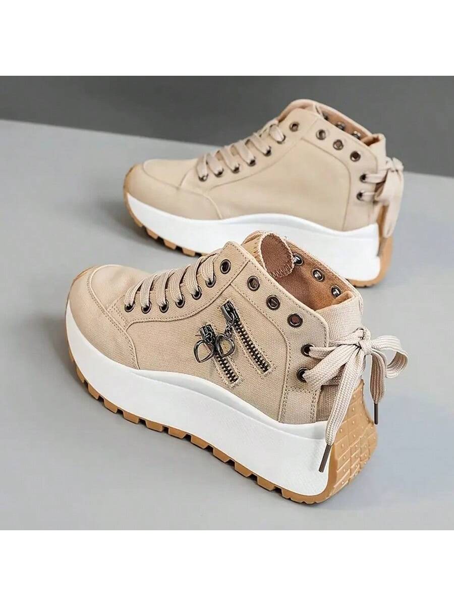 Step up your game with these fun and fresh Spring & Summer Women's High-Top Blue Shoes! Designed with breathable material, your feet stay cool while the thick bottom adds extra bounce to every stride. Perfect for sporty days or casual outings, these sneakers bring comfort and style together for your sun-soaked adventures. Get ready to turn heads and feel light on your feet all season long!