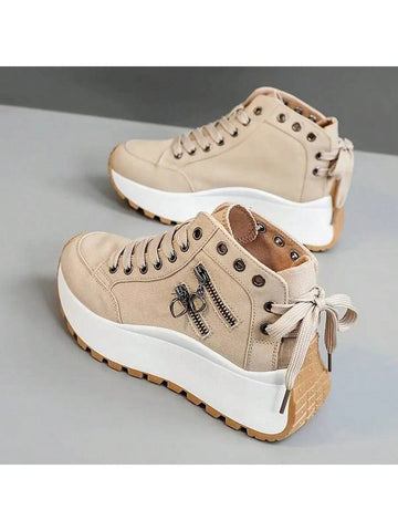 Step up your game with these fun and fresh Spring & Summer Women's High-Top Blue Shoes! Designed with breathable material, your feet stay cool while the thick bottom adds extra bounce to every stride. Perfect for sporty days or casual outings, these sneakers bring comfort and style together for your sun-soaked adventures. Get ready to turn heads and feel light on your feet all season long!