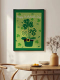 Get your home St. Patrick's Day ready with this modern four-leaf clover canvas print! The perfect festive addition to any room, this unframed wall art will bring luck and charm to your decor. No need to search for a pot of gold, this print is the real treasure.