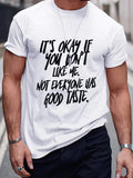 Make a statement in this stylish Men's Slogan Graphic Tee. With a bold slogan design, this shirt is sure to turn heads. Stand out from the crowd and show off your unique sense of style. Comfortable and fashionable, this tee is a must-have for any fashion-forward man.