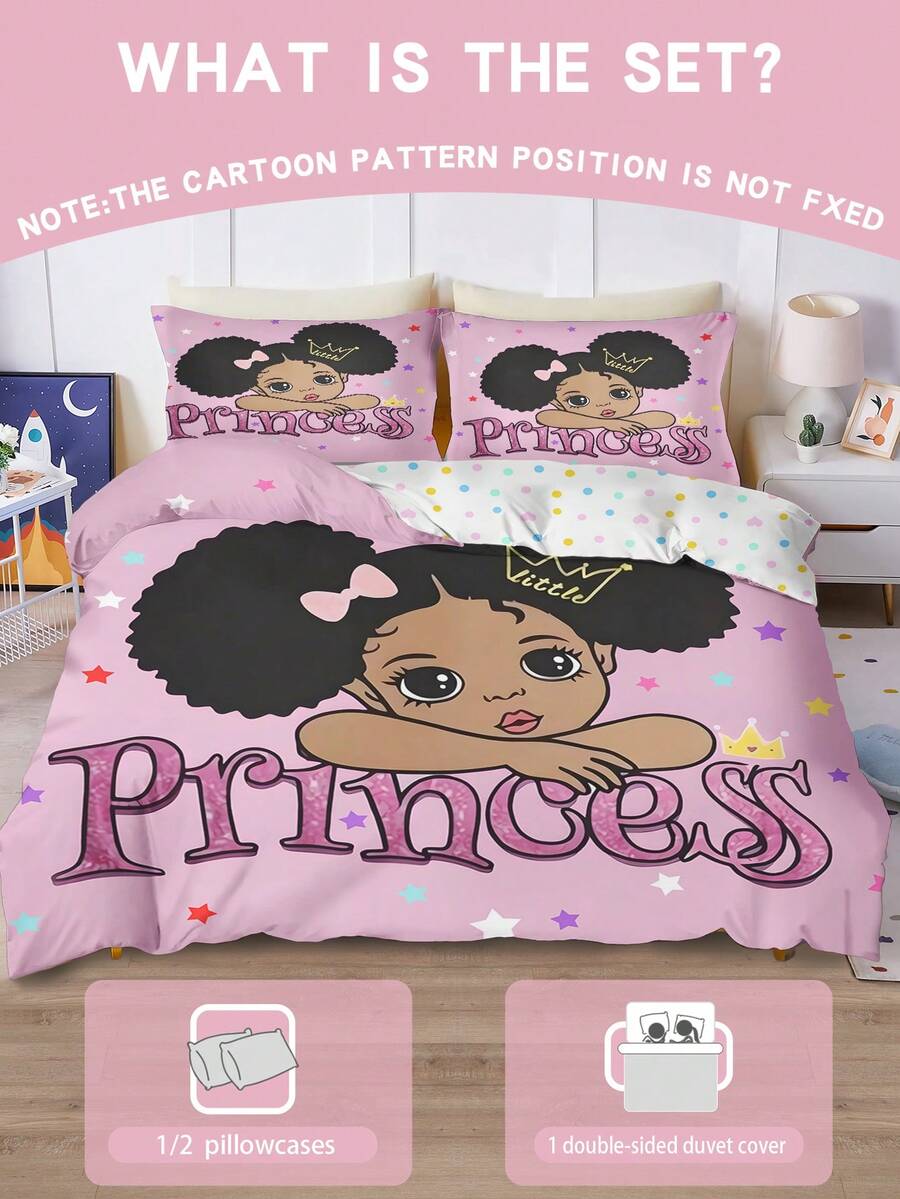 Transform bedtime into a magical adventure with this enchanting Starry Sky Dancing Girl Bedding Set. Featuring a whimsical purple floral design with celestial elements, this duvet cover captures the imagination of kids and teens alike. Crafted from 100% polyester, the soft, durable fabric ensures comfort night after night while remaining easy to care for. The vibrant graphic pattern brings personality to any bedroom, creating a cozy sanctuary that reflects your child's unique style. 